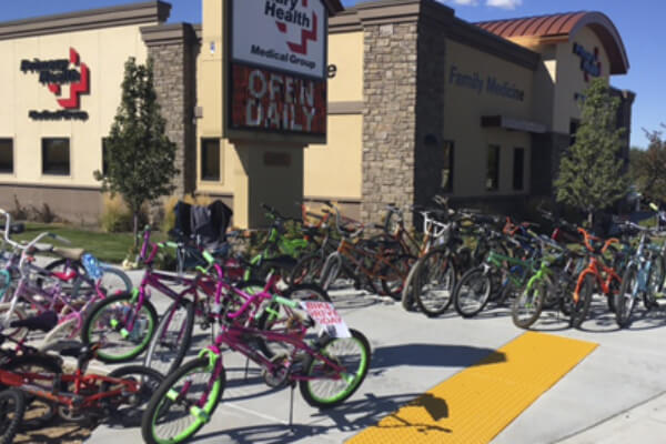 bike drive in front of PHMG clinic, 2nd annual