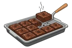 pan of chocolate brownies