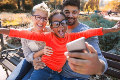 Family enjoying fall weather during flu season because they got their flu vaccine early