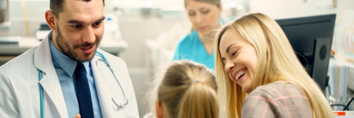 Doctor examining a patient